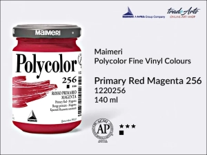 Farba akrylowo-winylowa Maimeri Polycolor Fine Vinyl Colours, kolor: Primary Red Magenta 256, opak. 140 ml
