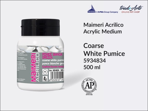 Coarse White Pumice Maimeri Acrilico biała gruboziarnista pasta pumeksowa, pasta pumeksowa biała gruboziarnista Coarse White Pumice Maimeri Acrilico, pasta pumeksowa biała, pasty pumeksowe do farb akrylowych, pasta modelujaca biała,