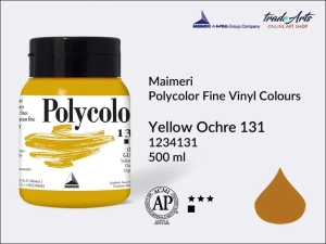 Farba akrylowo-winylowa Maimeri Polycolor Fine Vinyl Colours, kolor: Yellow Ochre 131, opak. 500 ml