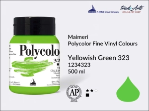 Farba akrylowo-winylowa Maimeri Polycolor Fine Vinyl Colours, kolor: Yellowish Green 323, opak. 500 ml
