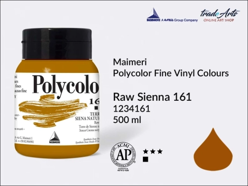 Maimeri Polycolor Fine Vinyl Colours Raw Sienna 161 opak. 500 ml, Maimeri Polycolor Fine Vinyl Colours - farby akrylowe opak. 500 ml, farby akrylowe Maimeri Polycolor, farby akrylowe, Polycolor,