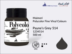 Farba akrylowo-winylowa Maimeri Polycolor Fine Vinyl Colours, kolor: Payne's Grey 514, opak. 500 ml