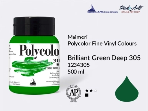 Farba akrylowo-winylowa Maimeri Polycolor Fine Vinyl Colours, kolor: Brilliant Green Deep 305, opak. 500 ml