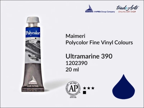 Maimeri Polycolor Ultramarine 390 tuba 20 ml, Maimeri Polycolor farby akrylowe tubki 20 ml, farby akrylowo winylowe Maimeri Polycolor, farby akrylowe Polycolor , Polycolor farby akrylowe, Polycolor akryle,