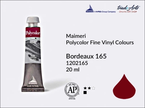Maimeri Polycolor Bordeaux 165 farba akrylowa tuba 20 ml, Maimeri Polycolor farby akrylowe tubki 20 ml, farby akrylowo winylowe Maimeri Polycolor, farby akrylowe Polycolor , Polycolor farby akrylowe, Polycolor akryle,