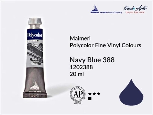 Maimeri Polycolor Navy Blue 388 tuba 20 ml, Maimeri Polycolor farby akrylowe tubki 20 ml, farby winylowe Maimeri Polycolor, farby akrylowe Polycolor , Polycolor farby akrylowe, Polycolor akryle,