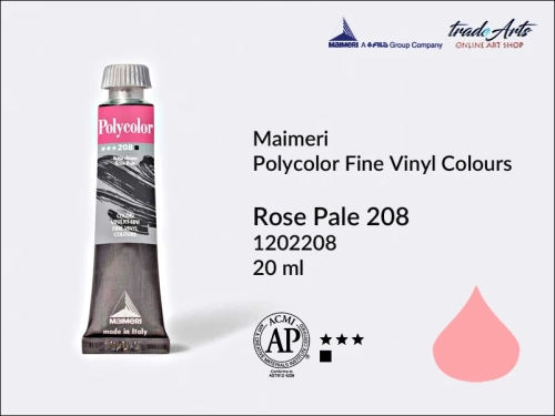 Maimeri Polycolor Rose Pale 208 farba akrylowa tuba 20 ml, Maimeri Polycolor farby akrylowe tubki 20 ml, farby akrylowo winylowe Maimeri Polycolor, farby akrylowe Polycolor , Polycolor farby akrylowe, Polycolor akryle,