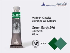 Farba olejna Maimeri Classico, kolor: Green Earth 296, tuba 20 ml