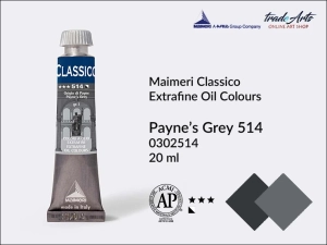 Farba olejna Maimeri Classico, kolor: Payne's Grey 514, tuba 20 ml