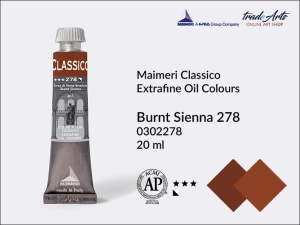 Farba olejna Maimeri Classico, kolor: Burnt Sienna 278, tuba 20 ml
