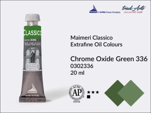 Farba olejna Maimeri Classico, kolor: Chrome Oxide Green 336, tuba 20 ml