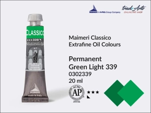 Farba olejna Maimeri Classico, kolor: Permanent Green Light 339, tuba 20 ml