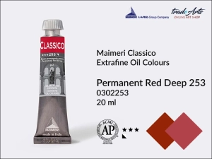 Farba olejna Maimeri Classico, kolor: Permanent Red Deep 253, tuba 20 ml