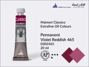 Farba olejna Maimeri Classico, kolor: Permanent Violet Reddish 465, tuba 20 ml