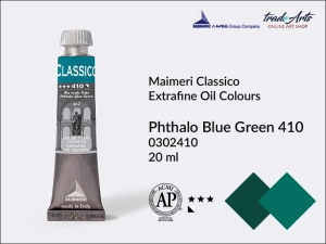 Farba olejna Maimeri Classico, kolor: Phthalo Blue Green 410, tuba 20 ml