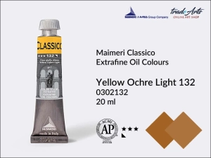Farba olejna Mamieri Classico, kolor: Yellow Ochre Light 132, tuba 20 ml