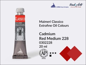 Farba olejna Maimeri Classico, kolor: Cadmium Red Medium 228, tuba 20 ml