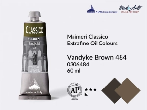 Farba olejna Maimeri Classico, kolor: Vandyke Brown 484, tuba 60 ml