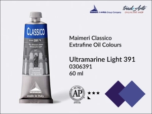 Farba olejna Maimeri Classico, kolor: Ultramarine Light 391, tuba 60 ml