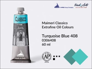 Farba olejna Maimeri Classico, kolor: Turquoise Blue 408, tuba 60 ml