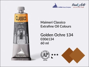 Farba olejna Maimeri Classico, kolor: Golden Ochre 134, tuba 60 ml