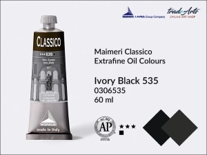 Farba olejna Maimeri Classico, kolor: Ivory Black 535, tuba 60 ml