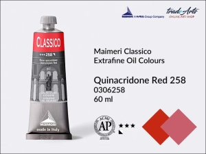 Farba olejna Maimeri Classico, kolor: Quinacridone Red 258, tuba 60 ml