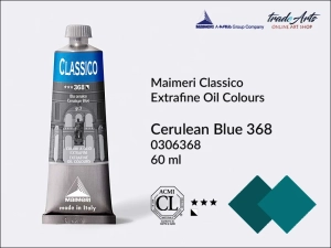 Farba olejna Maimeri Classico, kolor: Cerulean Blue 368, tuba 60 ml