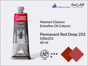 Farba olejna Maimeri Classico, kolor: Permanent Red Deep 253, tuba 60 ml