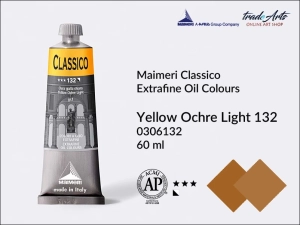 Farba olejna Mamieri Classico, kolor: Yellow Ochre Light 132, tuba 60 ml