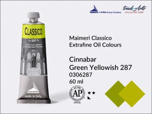 Farba olejna Maimeri Classico, kolor: Cinnabar Green Yellowish 287, tuba 60 ml