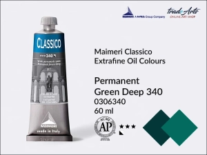 Farba olejna Maimeri Classico, kolor: Permanent Green Deep 340, tuba 60 ml