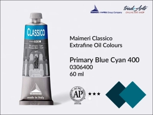 Farba olejna Maimneri Classico, kolor: Primary Blue Cyan 400, tuba 60 ml