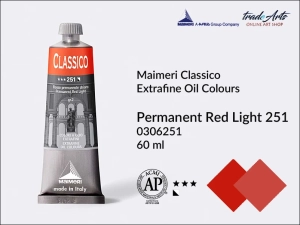 Farba olejna Maimeri Classico, kolor: Permanent Red Light 251, tuba 60 ml