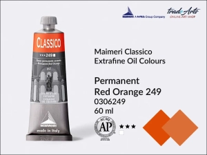 Farba olejna Maimeri Classico, kolor: Permanent Red Orange 249, tuba 60 ml