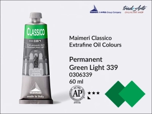 Farba olejna Maimeri Classico, kolor: Permanent Green Light 339, tuba 60 ml