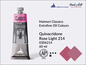 Farba olejna Maimeri Classico, kolor: Quinacridone Rose Light 214, tuba 60 ml