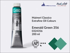 Farba olejna Maimeri Classico, kolor: Emerald Green 356, tuba 200 ml
