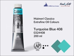 Farba olejna Maimeri Classico, kolor: Turquoise Blue 408, tuba 200 ml