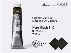 Farba olejna Maimeri Classico, kolor: Mars Black 540, tuba 200 ml