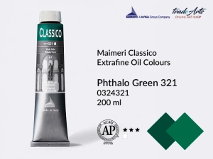 Farba olejna Maimeri Classico, kolor: Phthalo Green 321, tuba 200 ml