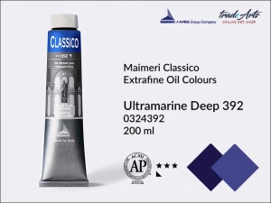 Farba olejna Maimeri Classico, kolor: Ultramarine Deep 392, tuba 200 ml