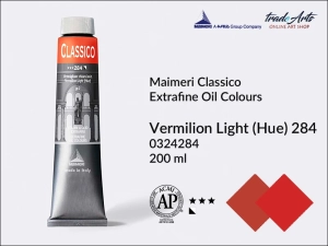 Farba olejna Maimeri Classico, kolor: Vermilion Light imit. 284, tuba 200 ml