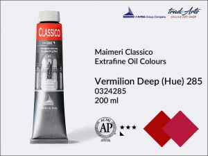 Farba olejna Maimeri Classico, kolor: Vermilion Deep imit. 285, tuba 200 ml