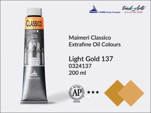 Farba olejna Maimeri Classico, kolor: Light Gold 137, tuba 200 ml