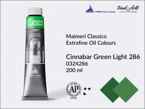 Farba olejna Maimeri Classico, kolor: Cinnabar Green Light 286, tuba 200 ml
