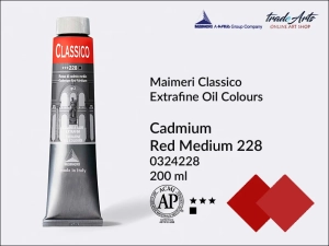 Farba olejna Maimeri Classico, kolor: Cadmium Red Medium 228, tuba 200 ml