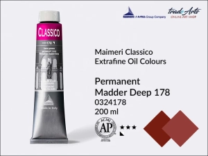 Farba olejna Maimeri Classico, kolor: Permanent Madder Deep 178, tuba 200 ml