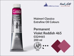 Farba olejna Maimeri Classico, kolor: Permanent Violet Reddish 465, tuba 200 ml
