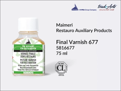 Werniks końcowy do farb konserwatorskich Maimeri Restauro, Maimeri Restauro - werniks końcowy do farb, farby konserwatorskie, werniks, malowanie, renowacja, tradearts,